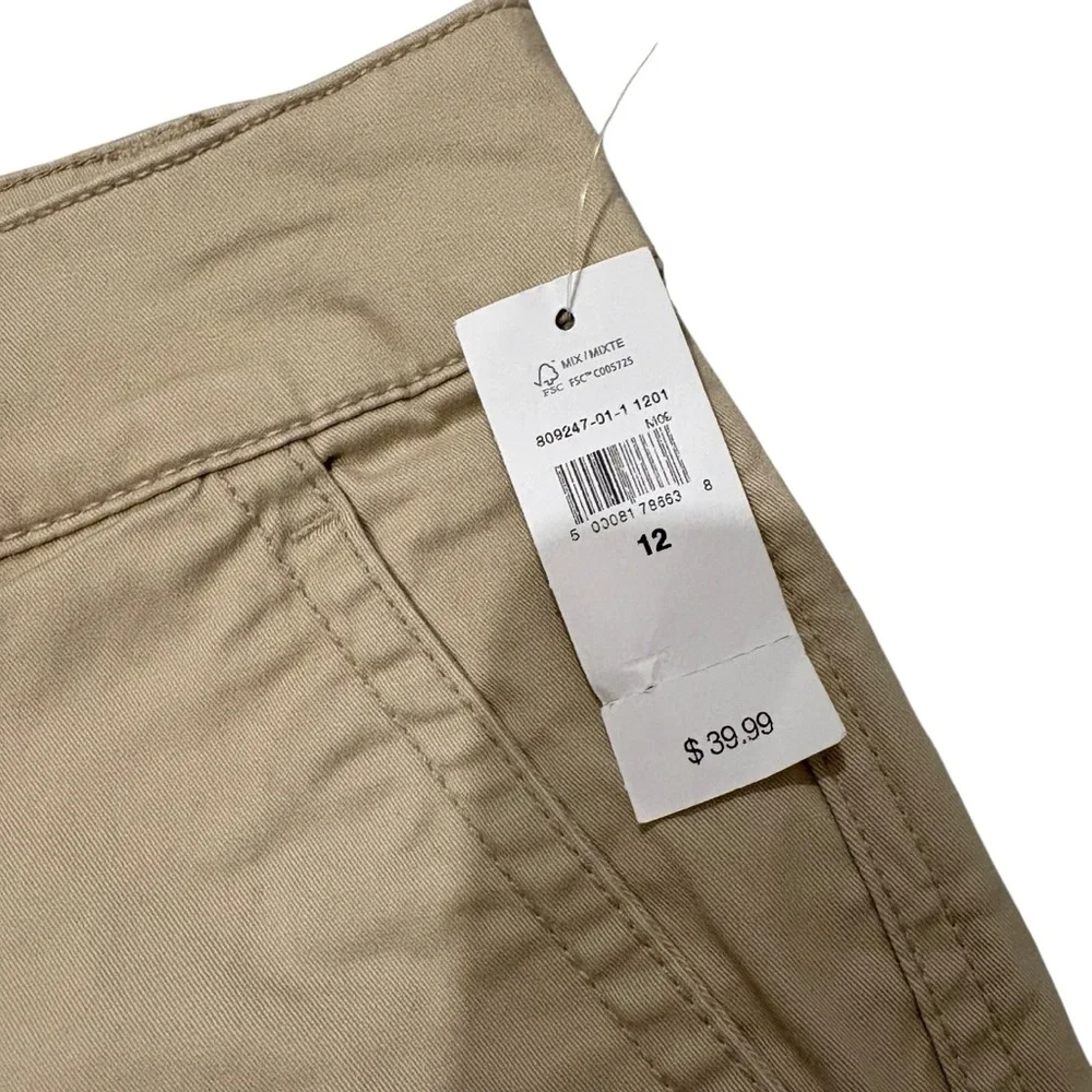 NWT, GAP Girlfriend Khaki Shorts High Rise 5" Inseam, Sz 12 - Picture 12 of 14
